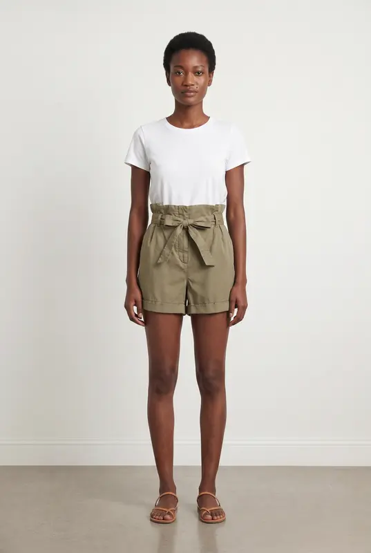 Short Taille Haute Beige - Taille S/36