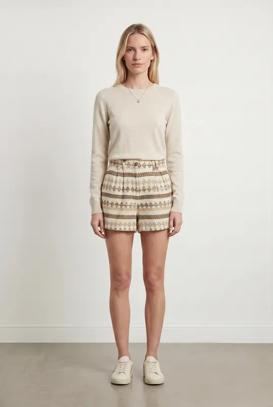 Shorts Beige et Marron - Taille S/36