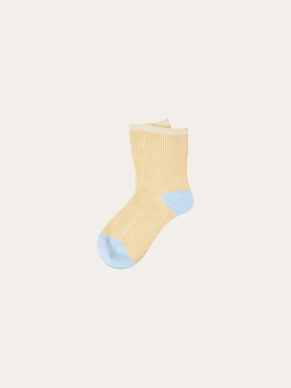 Single pack Colorblock rib socks - Impala