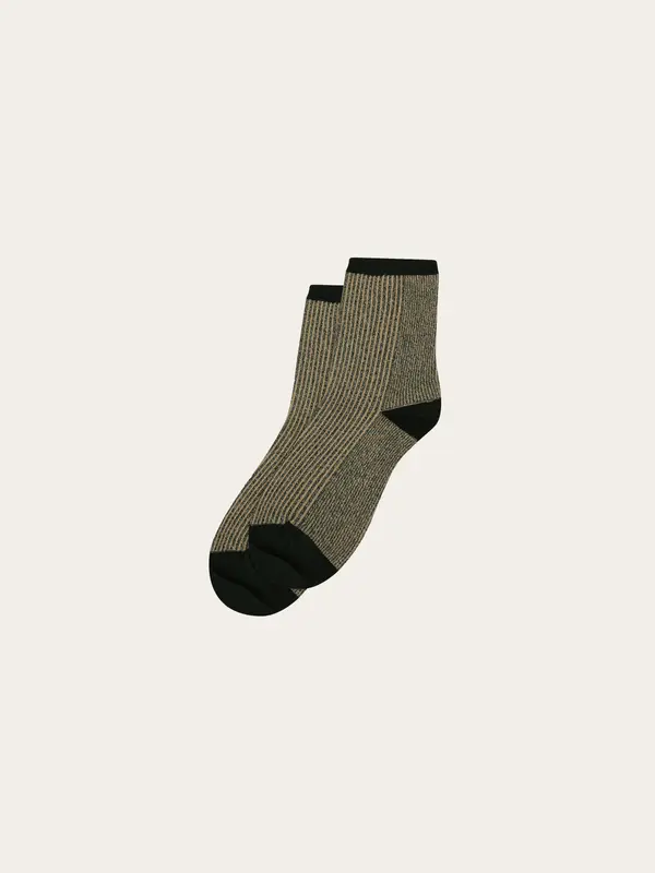 Single pack Colorblock rib socks - Trekking Green