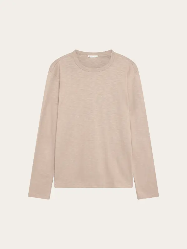 Slub long sleeve t-shirt - Light feather gray