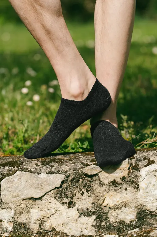 Socquettes en lin & coton