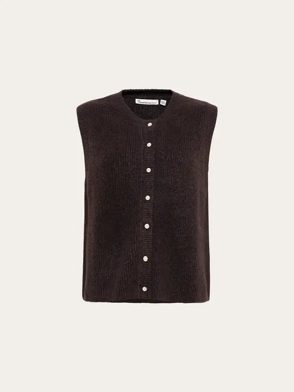 Soufflé yarn vest - Chocolate Torte