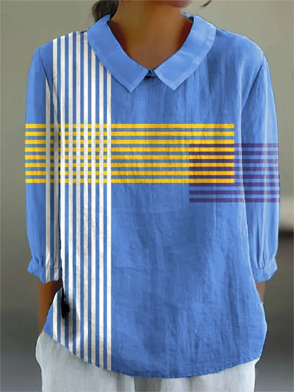 Stela - Blouse Patchwork Colorée