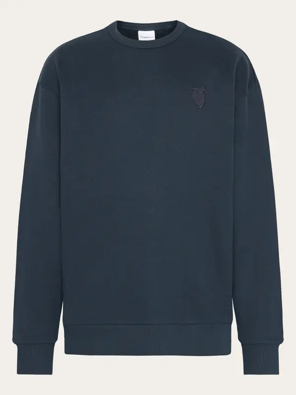 Straight fit sweat with embroidery at chest - Total Eclipse
