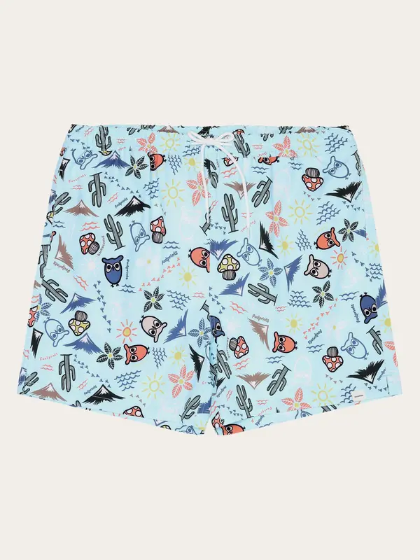 Stretch AOP swimshorts - GRS/Vegan - Light Blue
