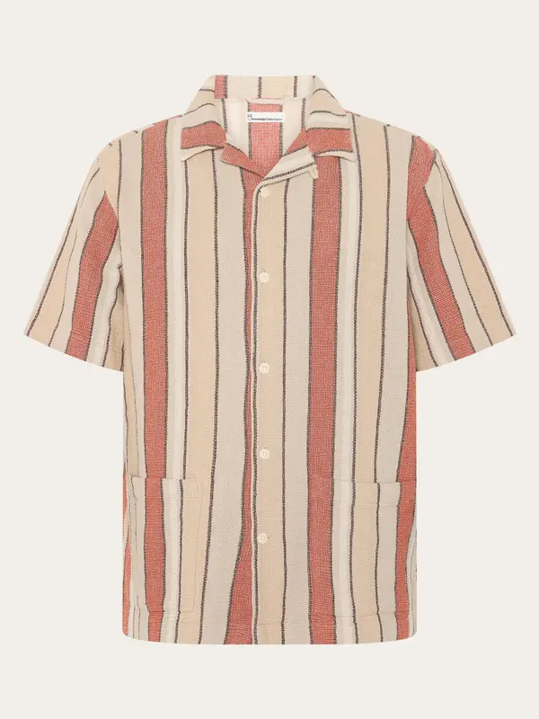 Striped short sleeve shirt - Red Stripe