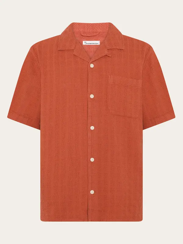 Structure short sleeve shirt - Burnt Brick