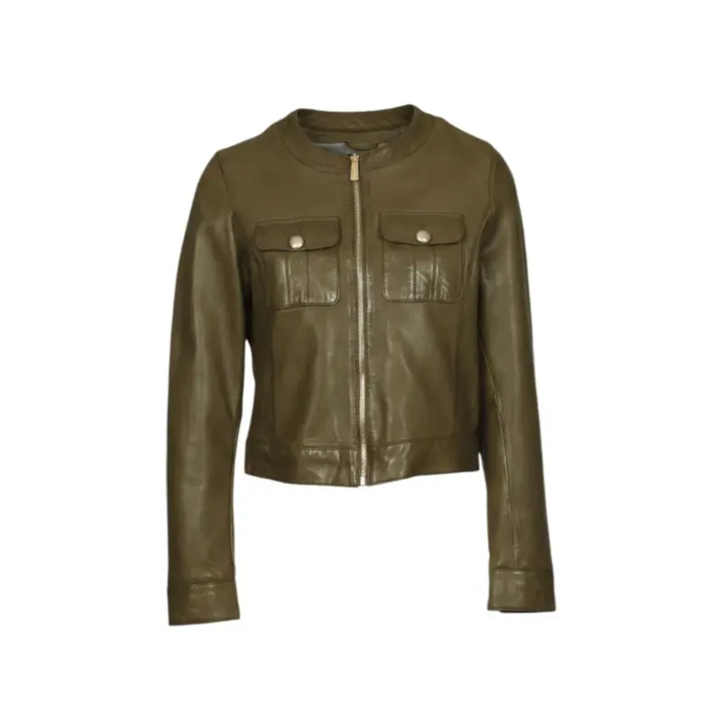 SUSAN (REF. 65161) KAKI FONCE - VESTE EN CUIR