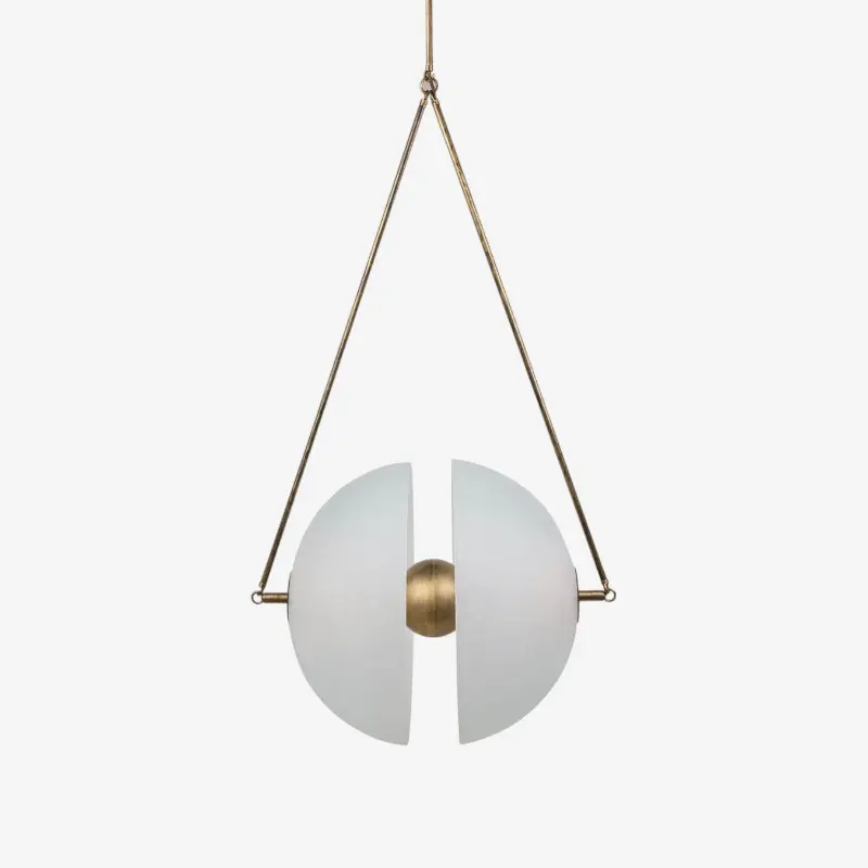 Suspension en verre blanche