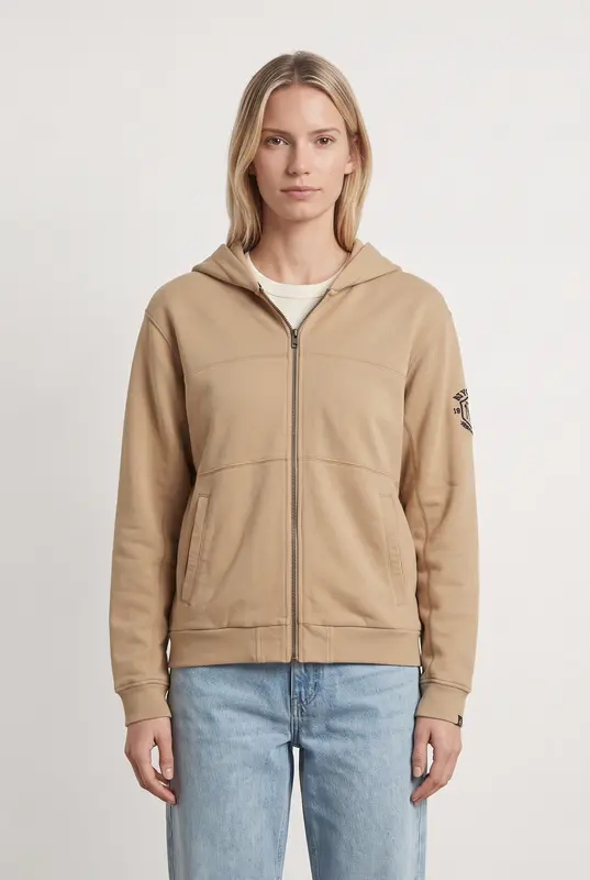 Sweat à Capuche Beige - Taille M/38