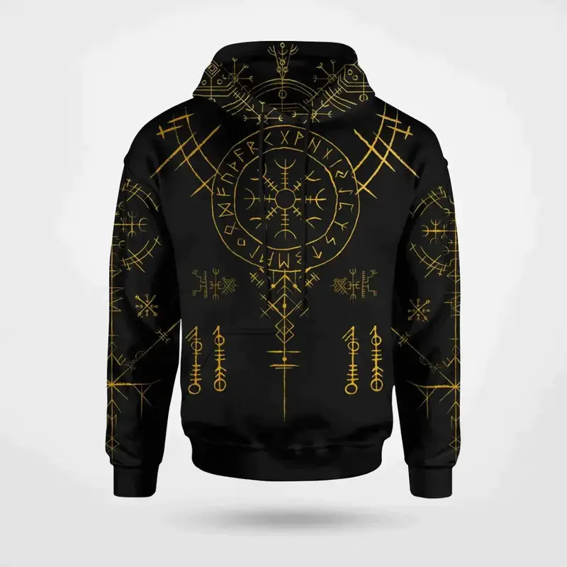 Sweat à capuche Epic imprimé en 3D au design Viking Legend