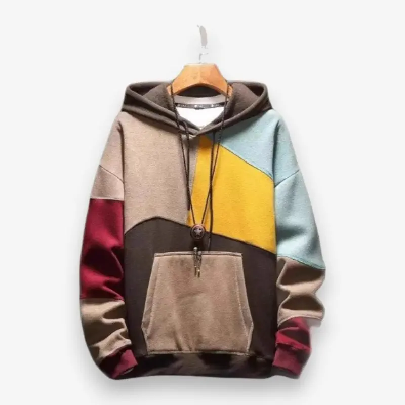 Sweat à capuche homme manches longues avec poches