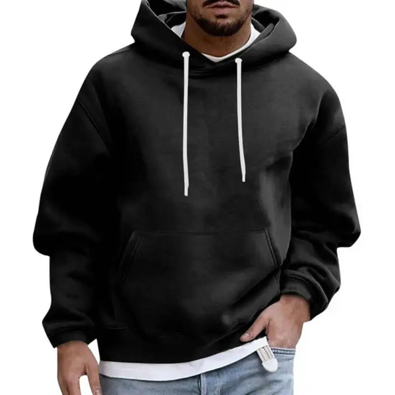 Sweat à capuche homme oversize manches longues