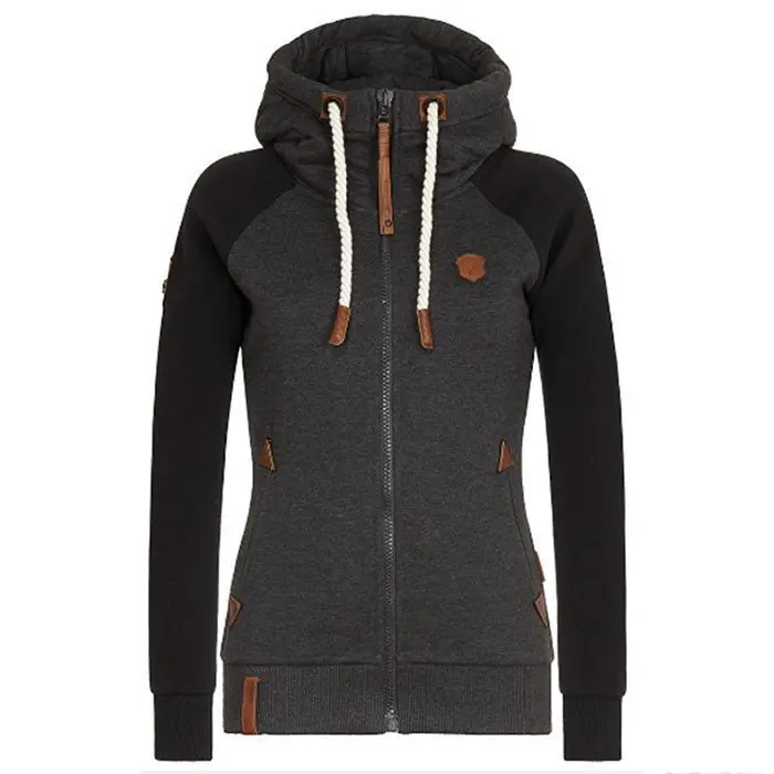 Sweat à capuche zippé femme coupe slim