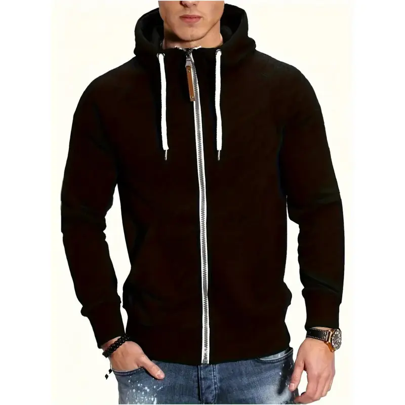 Sweat à capuche zippé homme colorblock