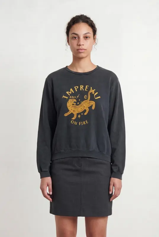 Sweat Noir et Jaune - Taille L/40