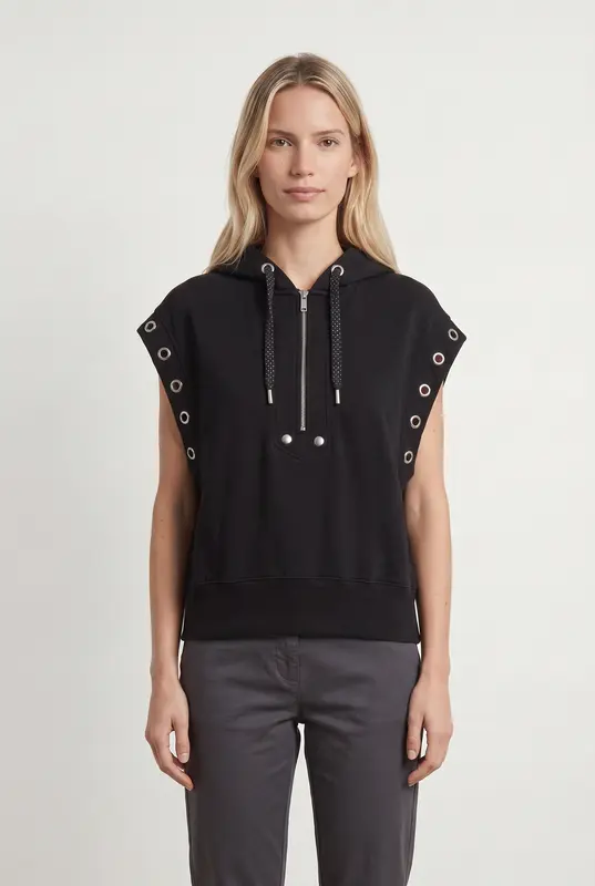 Sweat Sans Manches Noir - Taille M/38