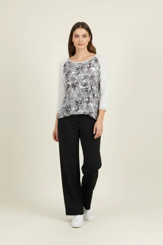 Sweat-shirt Blanc et Noir - Taille S/36
