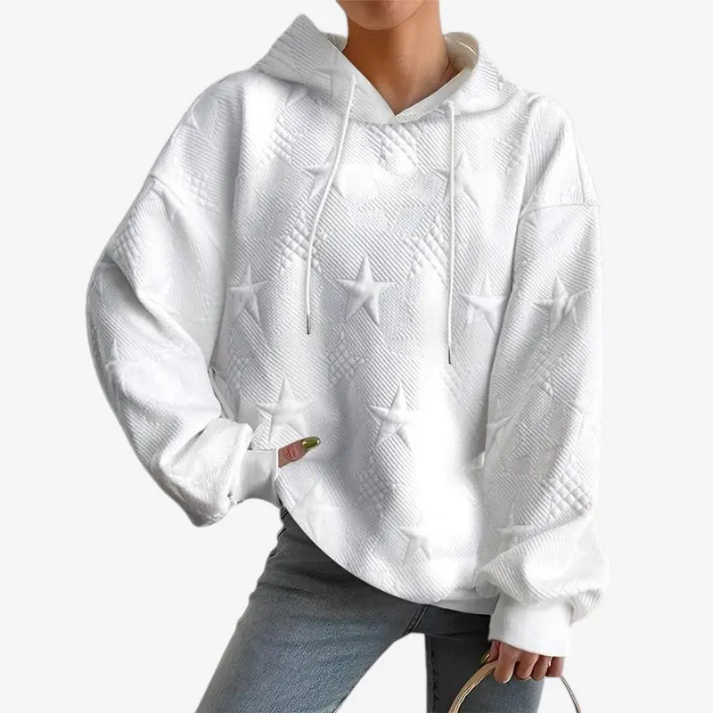 Sweatshirt à capuche pour femmes avec étoiles