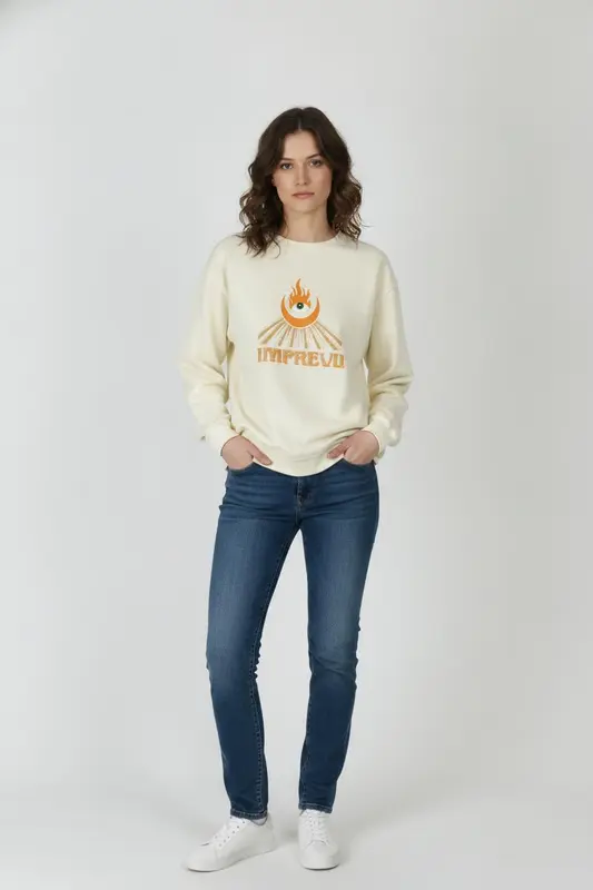 Sweatshirt Jaune - Taille XS/34