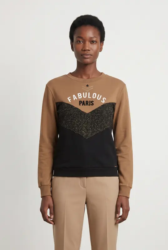 Sweatshirt Marron et Noir - Taille S/36