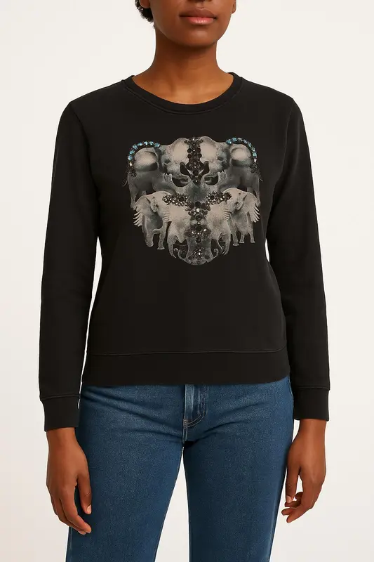 Sweatshirt Noir - Taille L/40