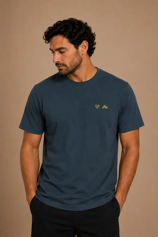 T-shirt Basic bleu paon Stade B.