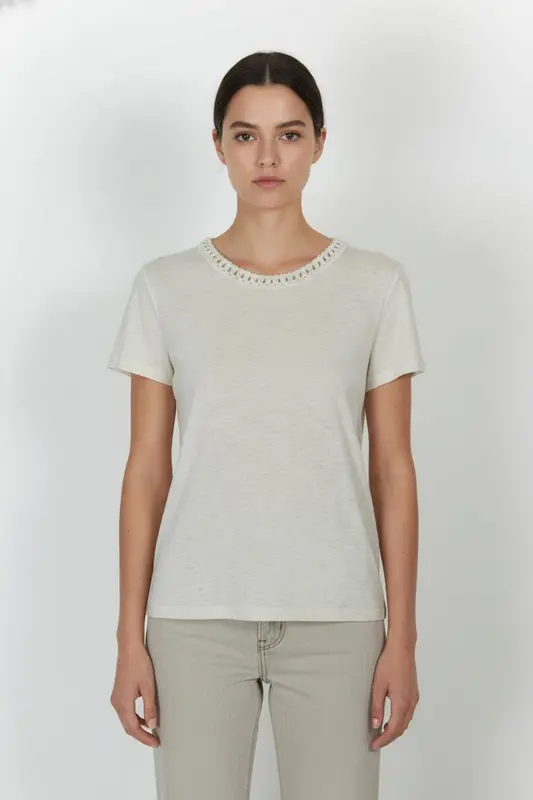 T-shirt Beige - Taille M/38