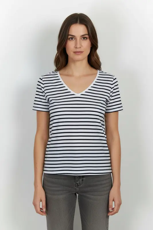 T-shirt Blanc et Noir - Taille S/36