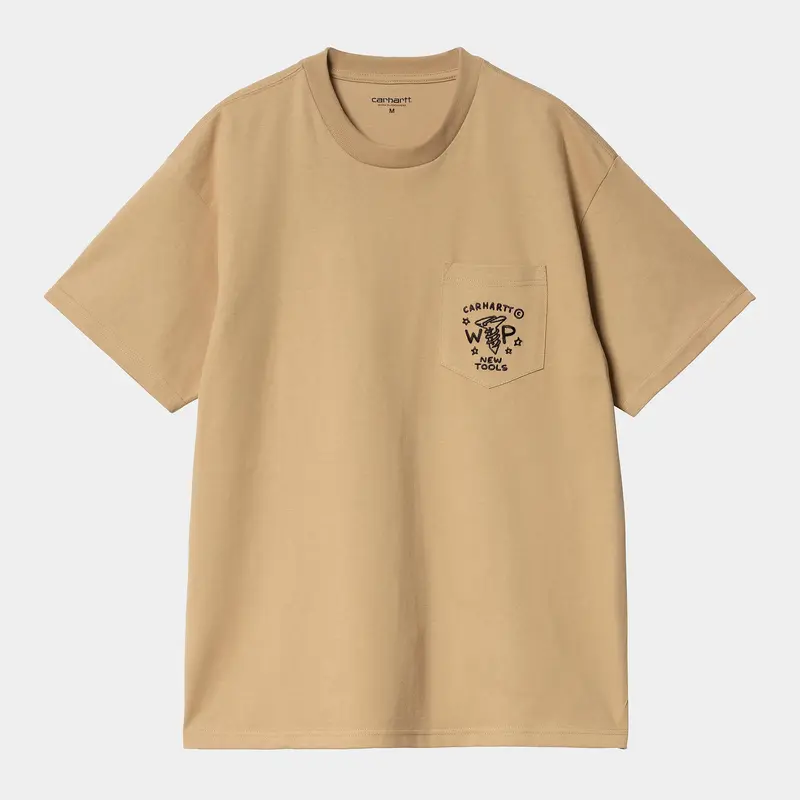 T Shirt Carhartt Wip FRAGMENTS POCKET S/S TEE Dusty H Brown Black