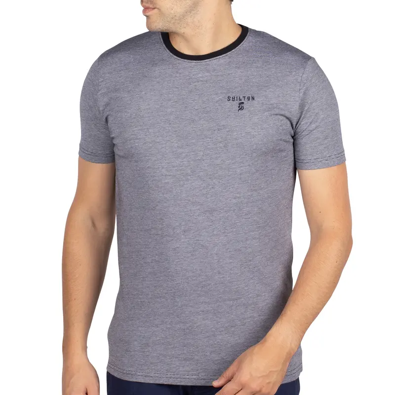 T-shirt écusson rayé