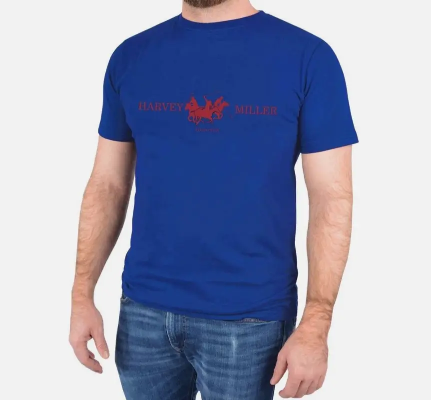 T-shirt Harvey Miller Bleu/Rouge