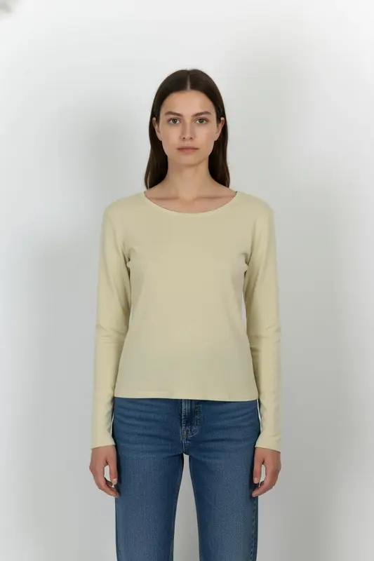 T-shirt Manches Longues Jaune - Taille M/38