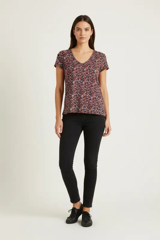 T-shirt multicolore - Taille S/36