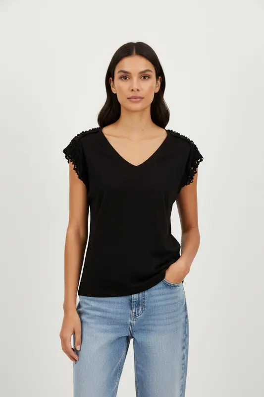 T-shirt noir - Taille XS/34