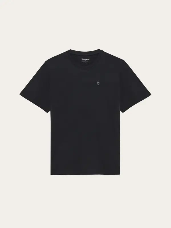 T-shirt régular fit avec badge - Black Jet