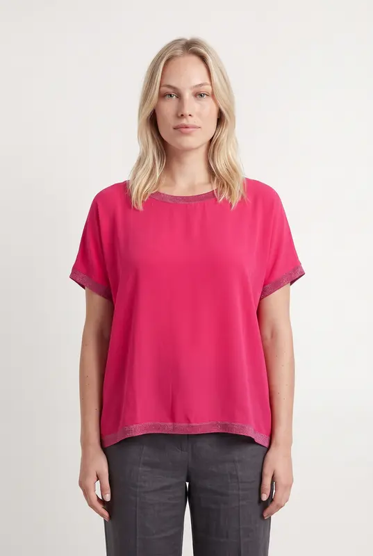 T-shirt Rose et Gris - Taille L/40