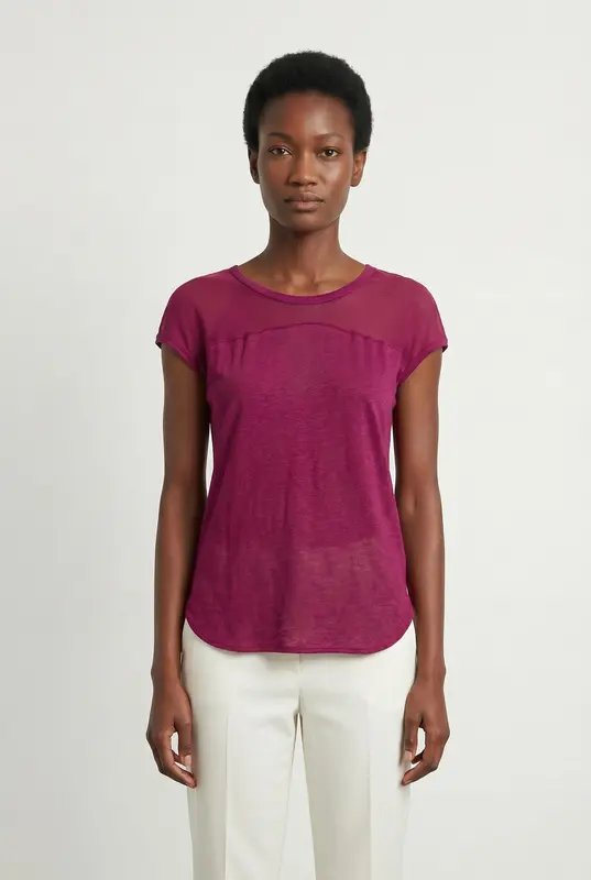 T-shirt rose foncé - Taille S/36