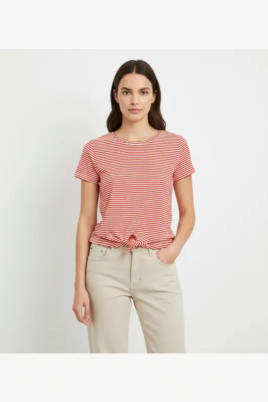 T-shirt Rouge et Blanc - Taille S/36