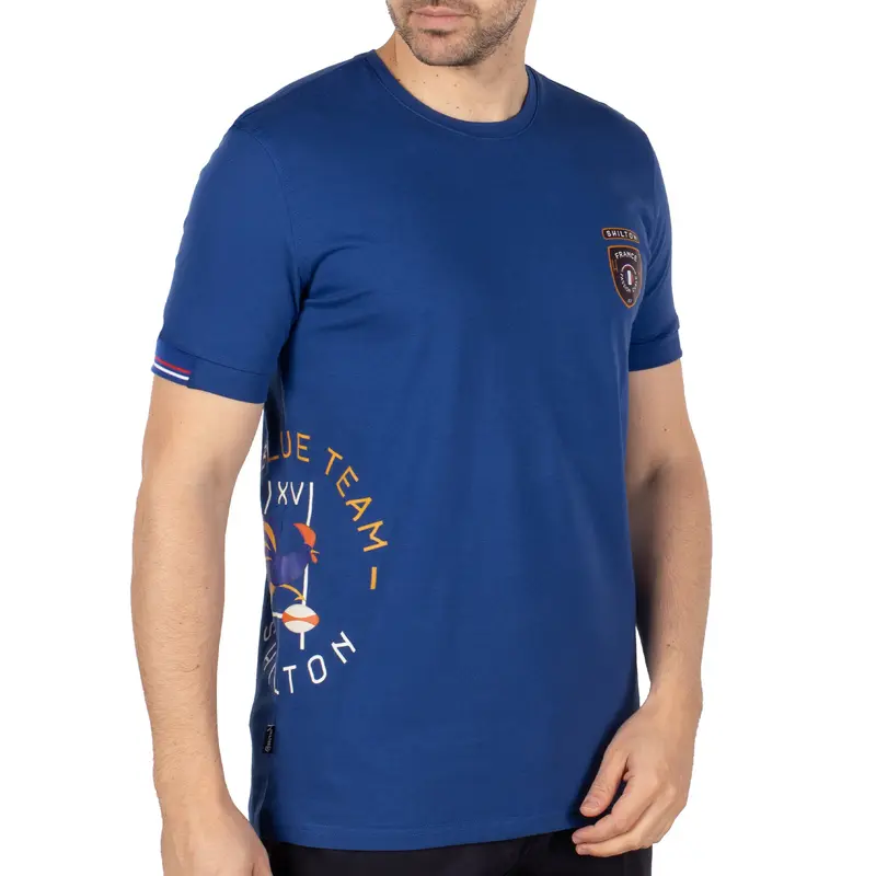 T-shirt rugby blue side