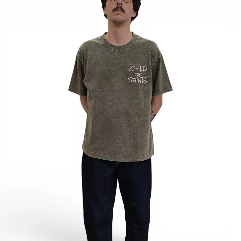 T Shirt Saint-Etienne Child Of Sainté WASH EMB COS S/S TEE GREEN