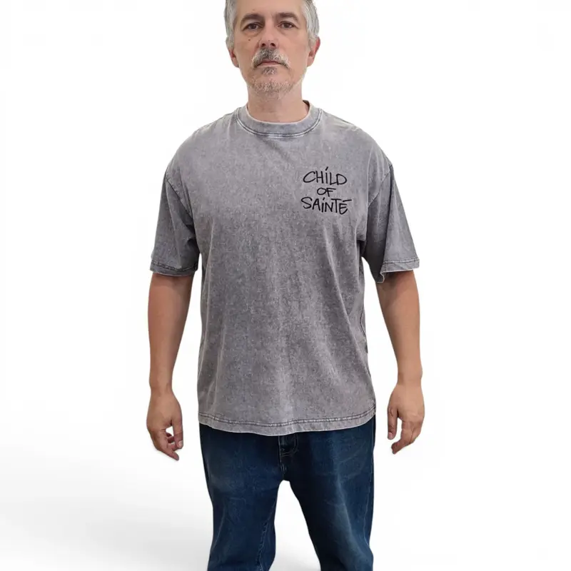 T Shirt Saint-Etienne Child Of Sainté WASH EMB COS S/S TEE GREY