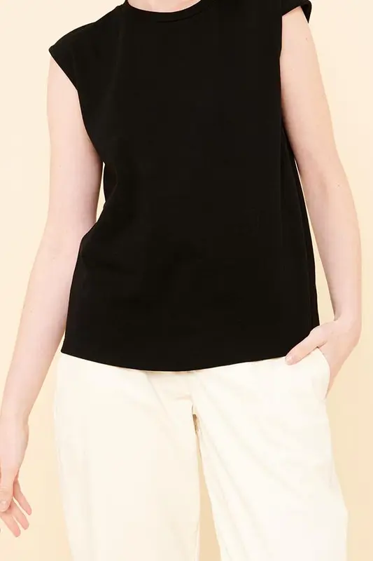 T- shirt sans manches boutons épaule - XS/34
