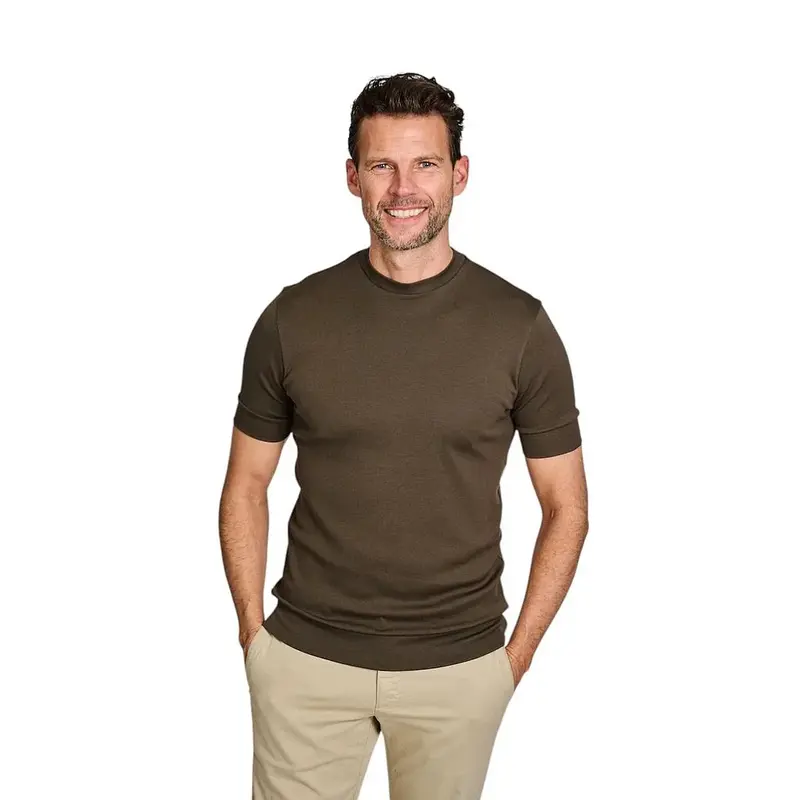 T-shirt Stefan Brandt manches courtes Elbi B marron pour homme