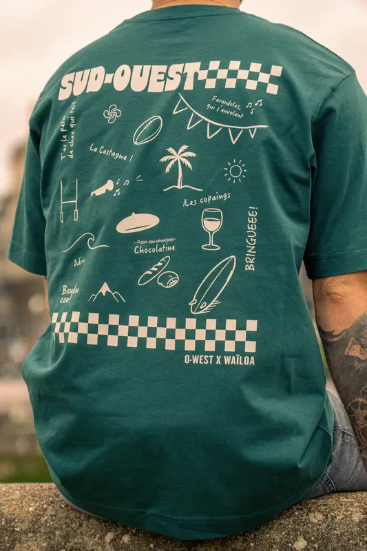 T-shirt Sud-Ouest Bleu canard