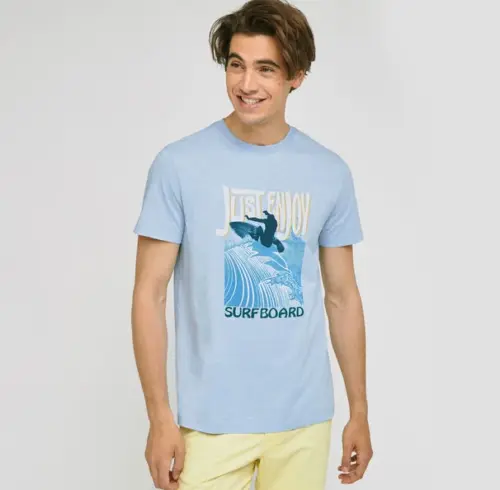 T-shirt Surf Homme Bleu