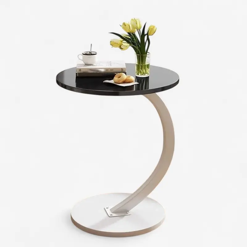 Table basse ronde mobile plateau MDF