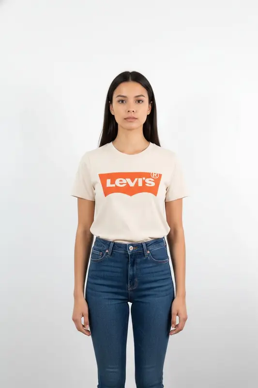 Tee-shirt Beige et Orange - Taille XXS/32