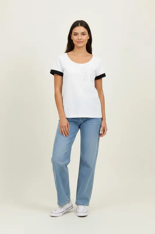 Tee-shirt Blanc et Noir - Taille S/36